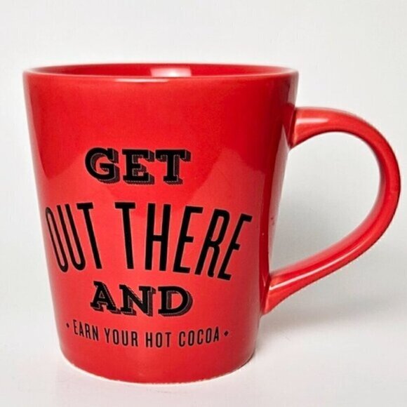 Indigo "Get Out There And Earn Your Hot Cocoa" Inspirational Coffee Mug - Picture 2 of 6